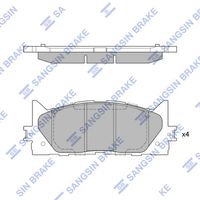 Set of brake linings, disc brake