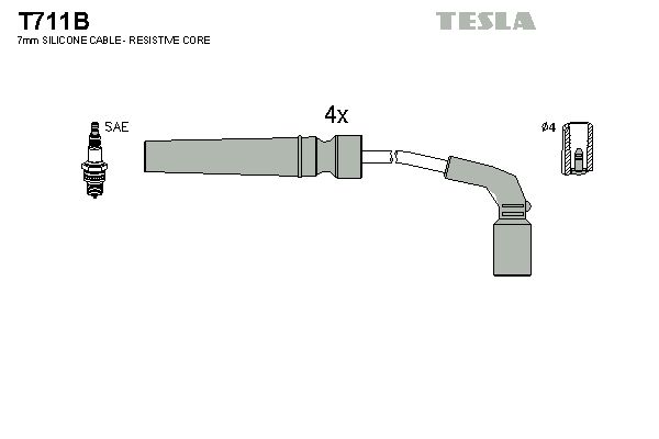 A set of high voltage wires