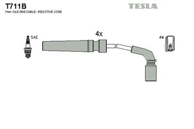 A set of high voltage wires