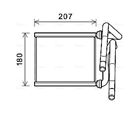 Heat exchanger, interior heating system