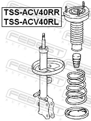 Upper support, shock absorber strut