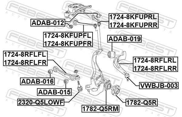 Repair kit, lower/upper ball joint