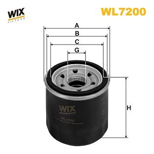 Engine Oil Filter WIX FILTERS WL7200