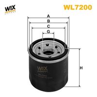 Engine Oil Filter WIX FILTERS WL7200