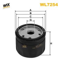 Фільтр оливний двигуна WIX FILTERS WL7254