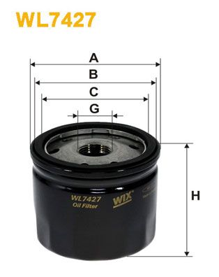 Engine Oil Filter WIX FILTERS WL7427