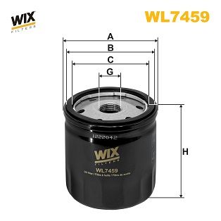 Фильтр масляный двигателя WIX FILTERS WL7459